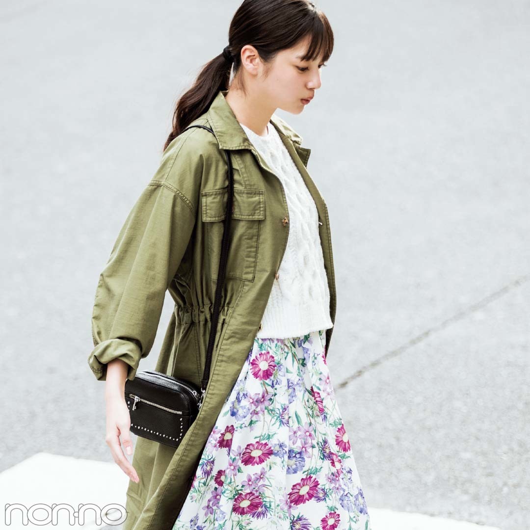 足元にポイントを効かせてブルゾンコーデを洗練 毎日コーデ Non No Web ファッション 美容 モデル情報を毎日お届け