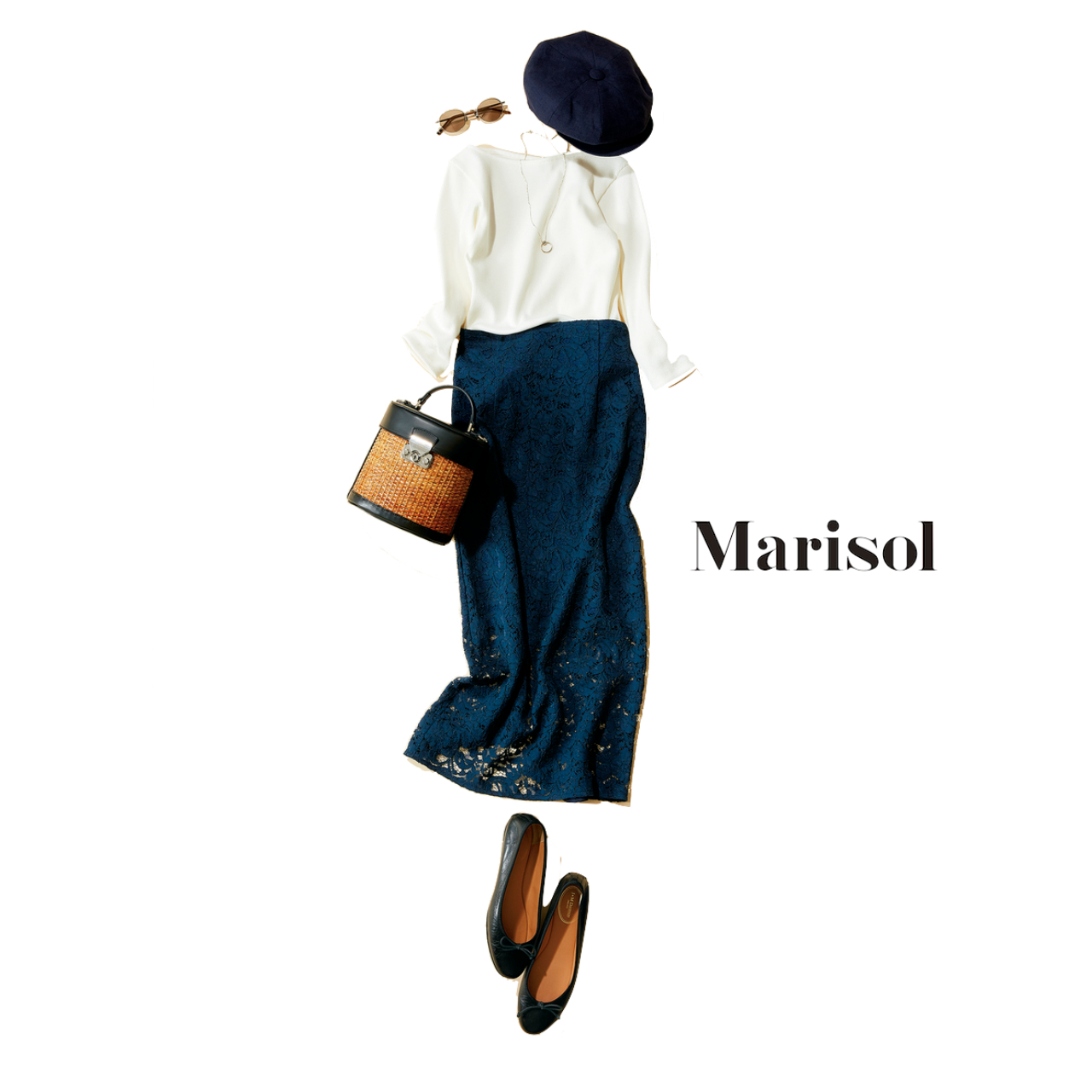 春夏はかごバッグがマスト かごバッグに合う大人コーデ実例選 ファッション誌marisol マリソル Online 40代をもっとキレイに 女っぷり上々