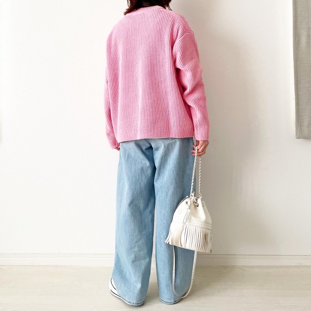 ユニクロで見つけた!寒い冬から着られる春色ニット【tomomiyuコーデ】_1_12