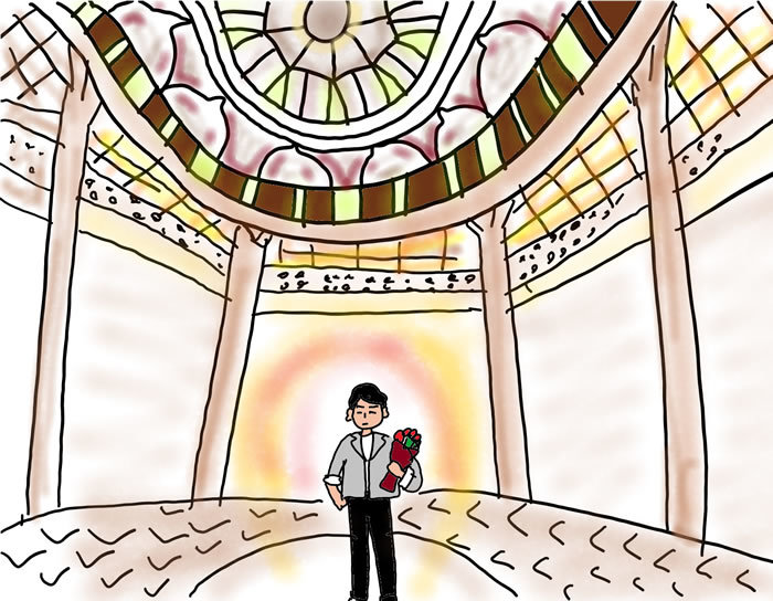 待ち合わせの東京駅で大きなバラの花束を抱えて待っていた【アラフォーケビ子の婚活記 #39】_1_1