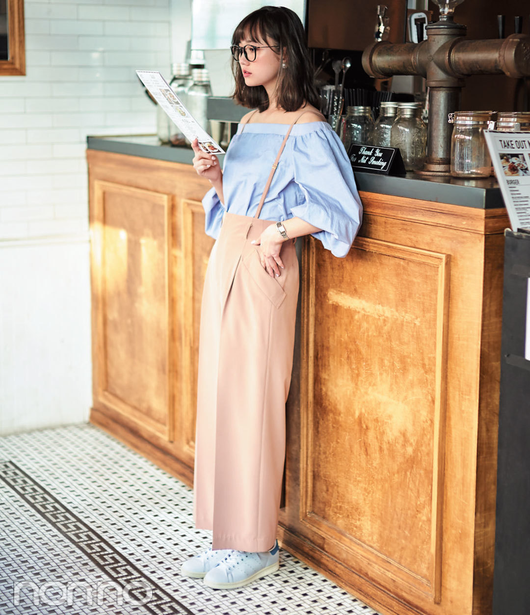ノンノモデル鈴木友菜がナビ♡いつもの服を大人に見せる小物使い_1_1