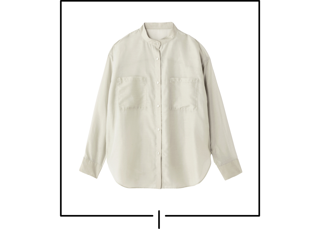 バンドカラーのシャツが新鮮&3か月着回せるを実証★【正義の春服】_1_6