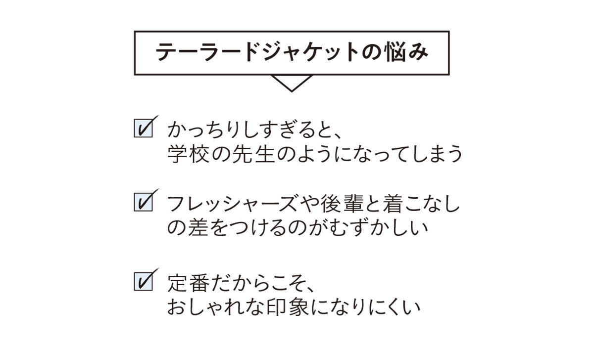 「細ラペルテーラード」ジャケット_1