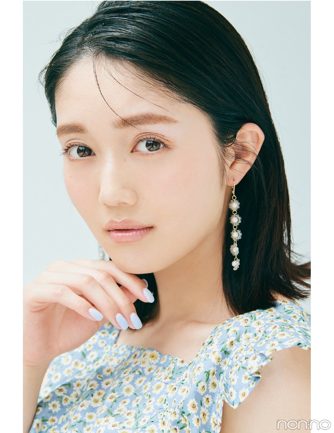 メイクで毛穴悩みをカバーした松川菜々花