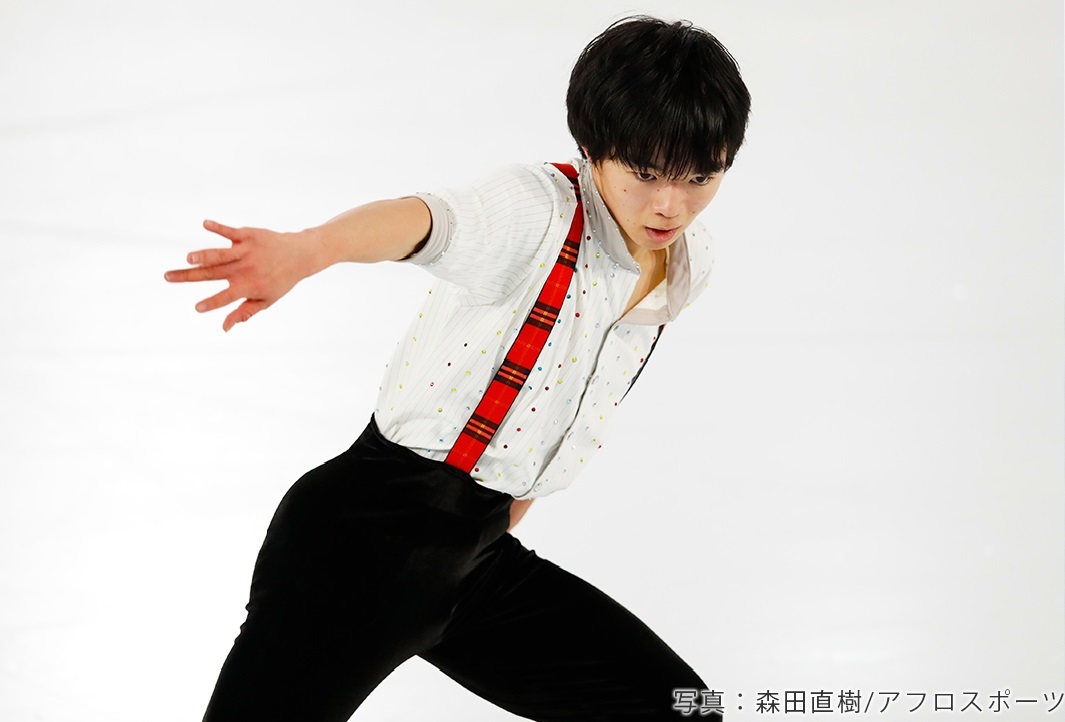 2020年冬季ユースオリンピックで演技するフィギュアスケート鍵山優真選手