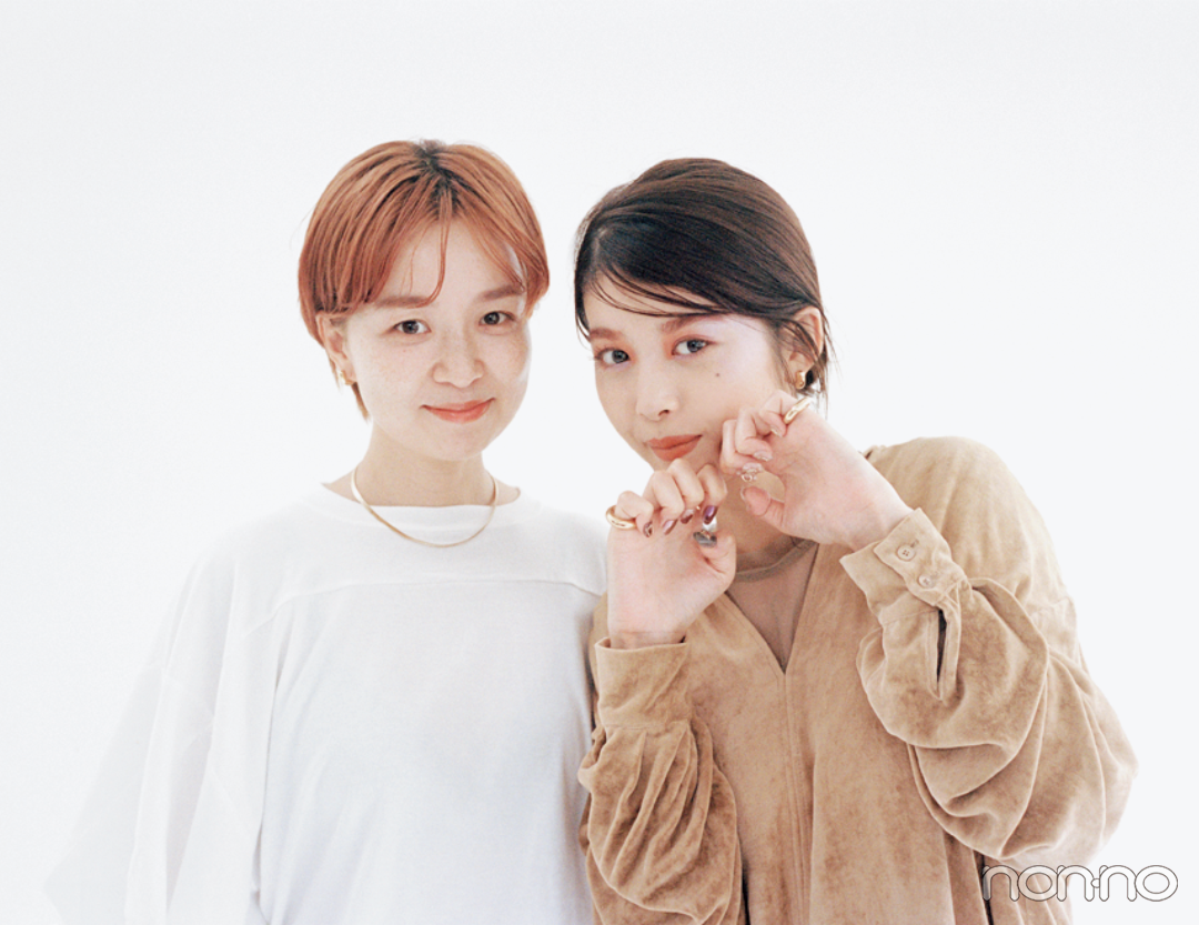 馬場ふみかと金子渚さん(ネイリスト・デザイナー)のオフショット