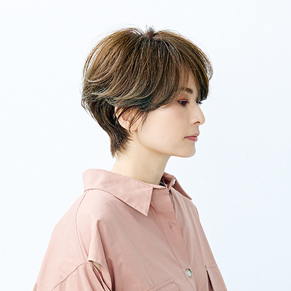 横から見た 40代人気ショートヘアスタイル9位の髪型