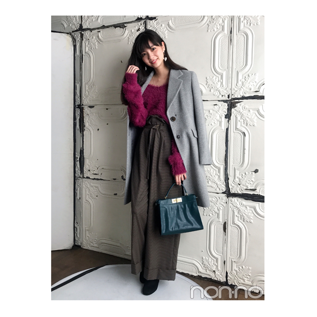 新川優愛が着こなすグレーチェスターでスタイルUPコーデ【毎日コーデ】_1_1