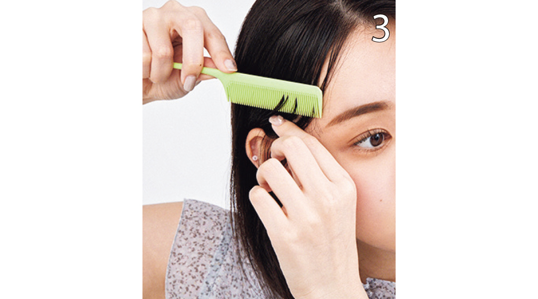 ストレートアイロンでハーフ立ち上げヘアアレンジ3