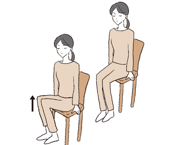 腹筋を鍛えるトレーニング。