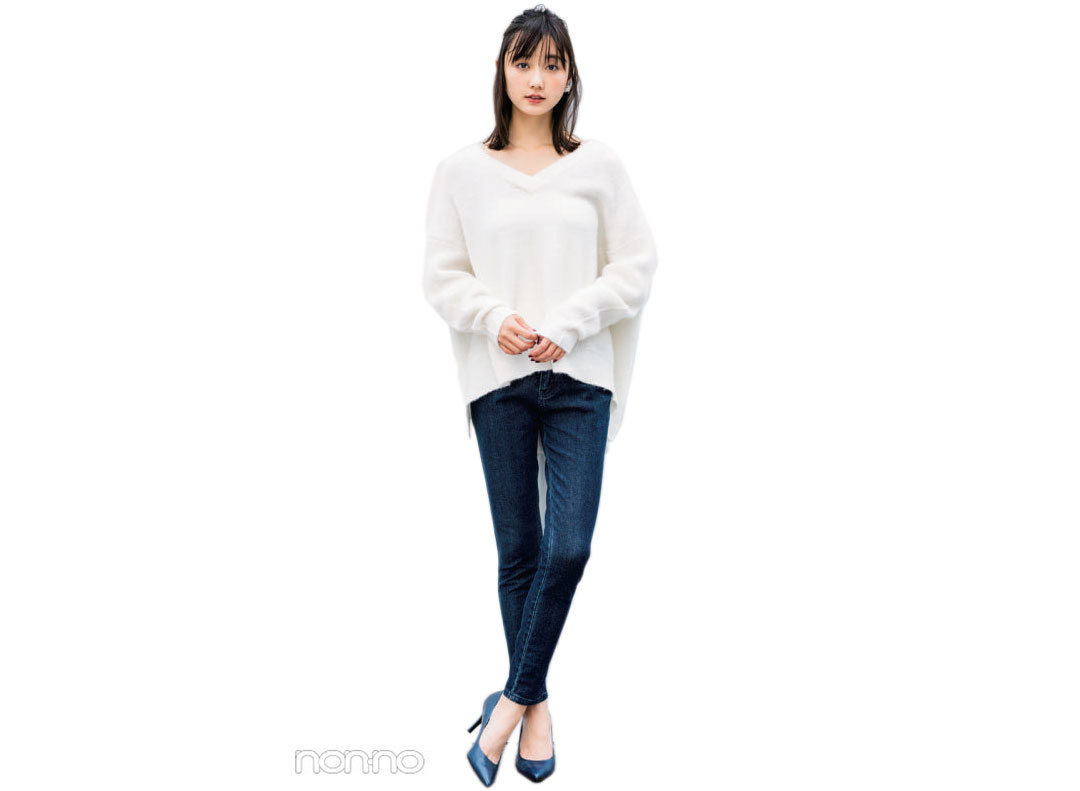 ノンノモデル鈴木友菜、美脚スキニーデニムで最旬着回し1×3!_1_1