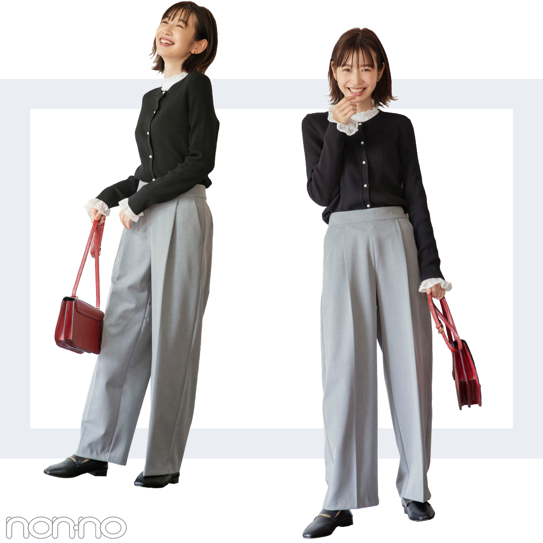 ITEM3) 大人っぽさを叶えるワイドパンツは レースを仕込んで甘さをプラス