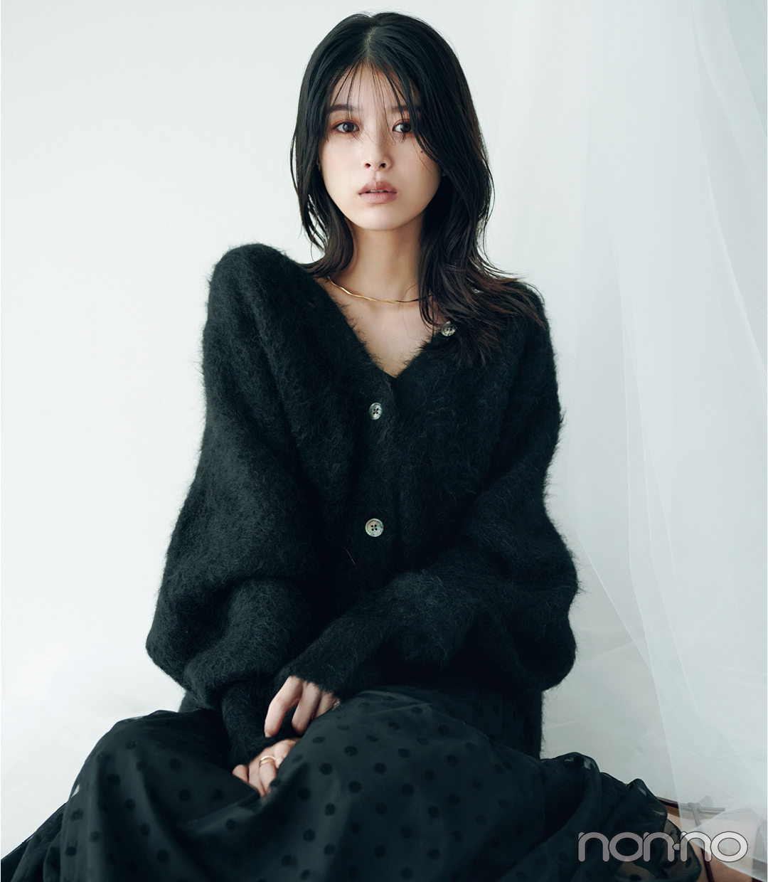 馬場ふみか 色っぽおしゃれな黒 ふわふわの黒 ぴゅあぴゅあな黒 Non No Web ファッション 美容 モデル情報を毎日お届け