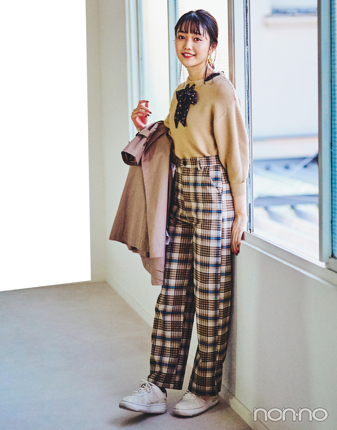 武田玲奈&松川菜々花の冬私服♡ ZARAのニット、韓国通販のパンツが大活躍_1_6