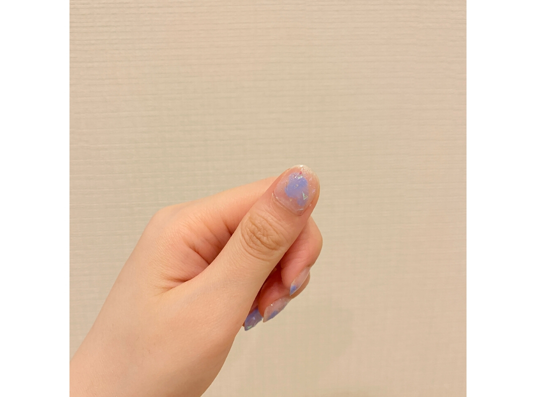 【ダイソー】夏っぽブルーのニュアンスネイル_1_5