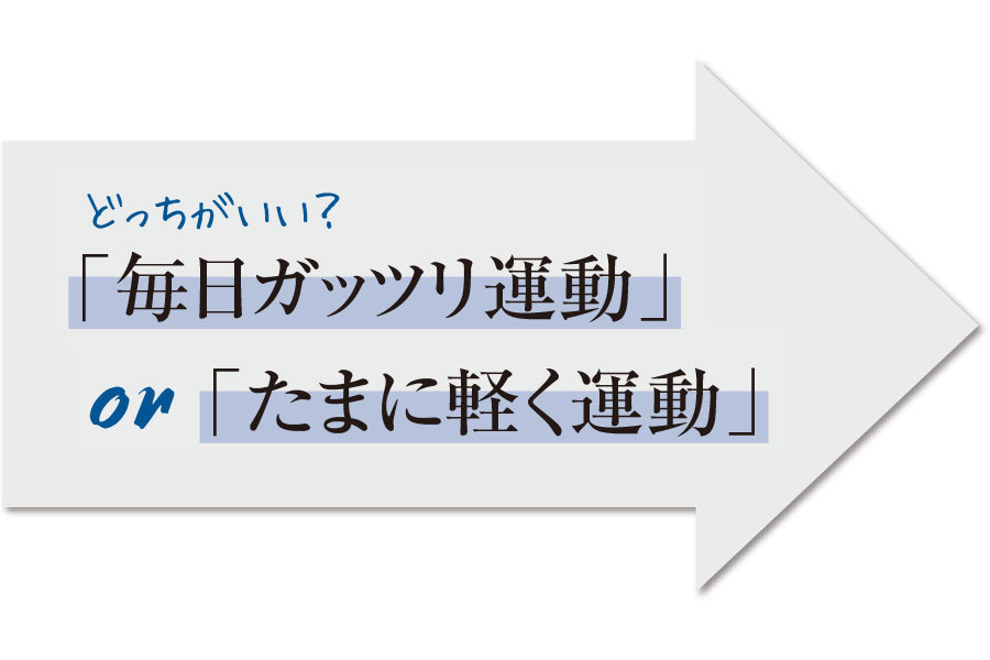 毎日ガッツリ運動orたまに軽く運動、どっちがいい?