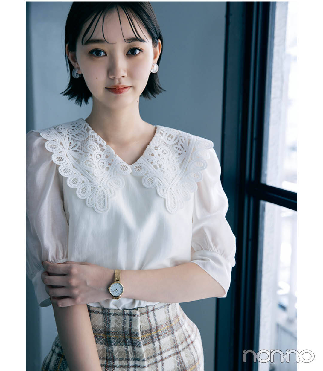 江野沢愛美の秋のクラシカルトップスモデルカット1-7