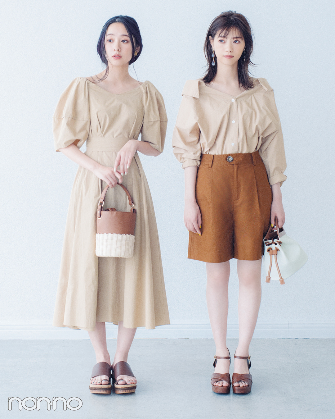 西野七瀬&堀田真由のベージュでワントーンコーデ★_1_7