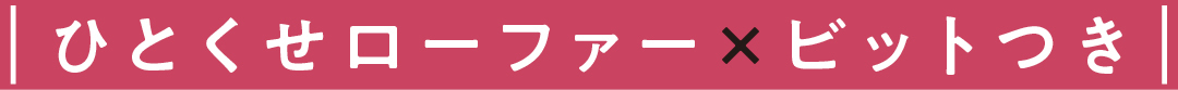 ひとくせローファー×ビットつき