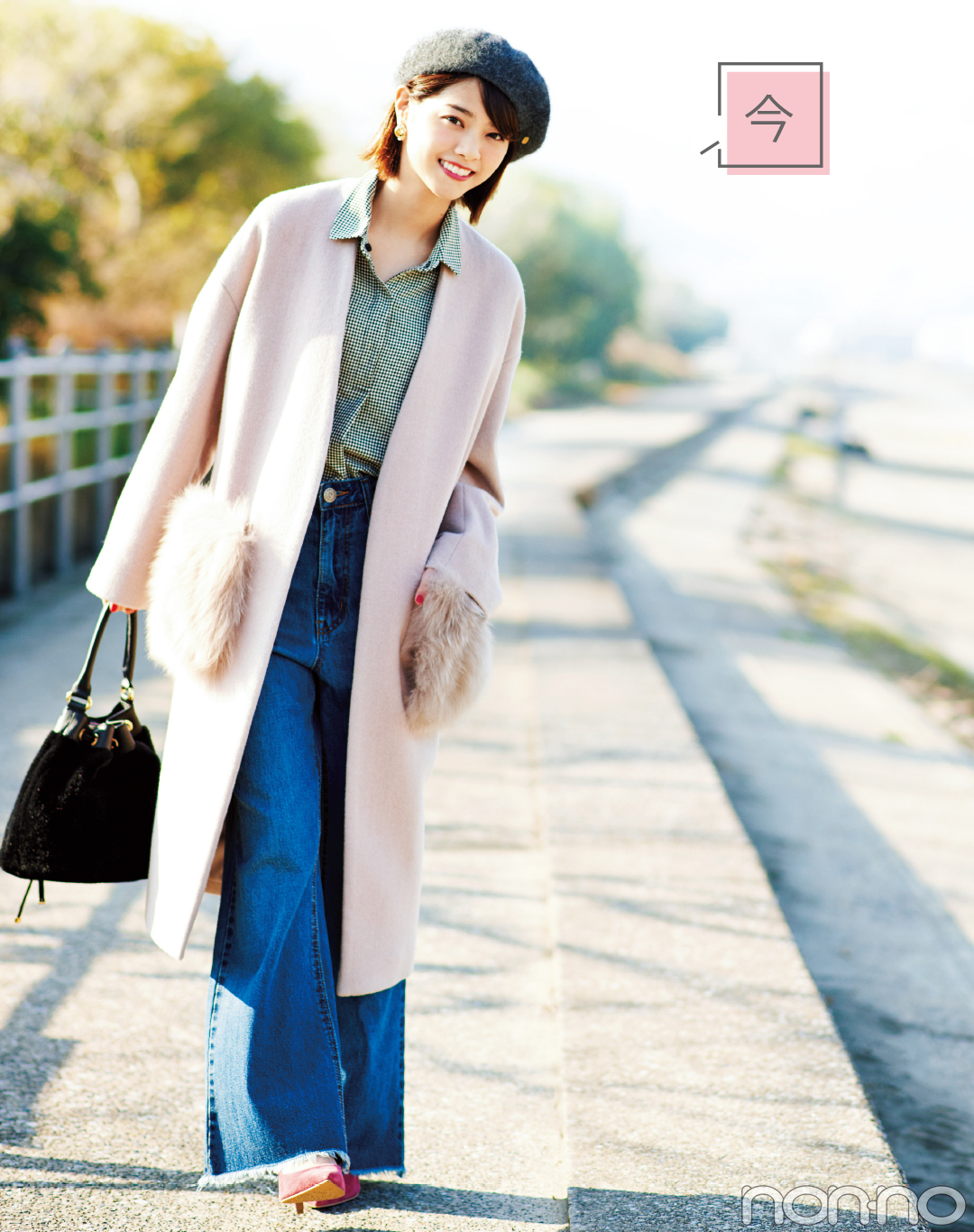 西野七瀬がギンガムチェックのシャツを今→春3段活用着回し!_1_2