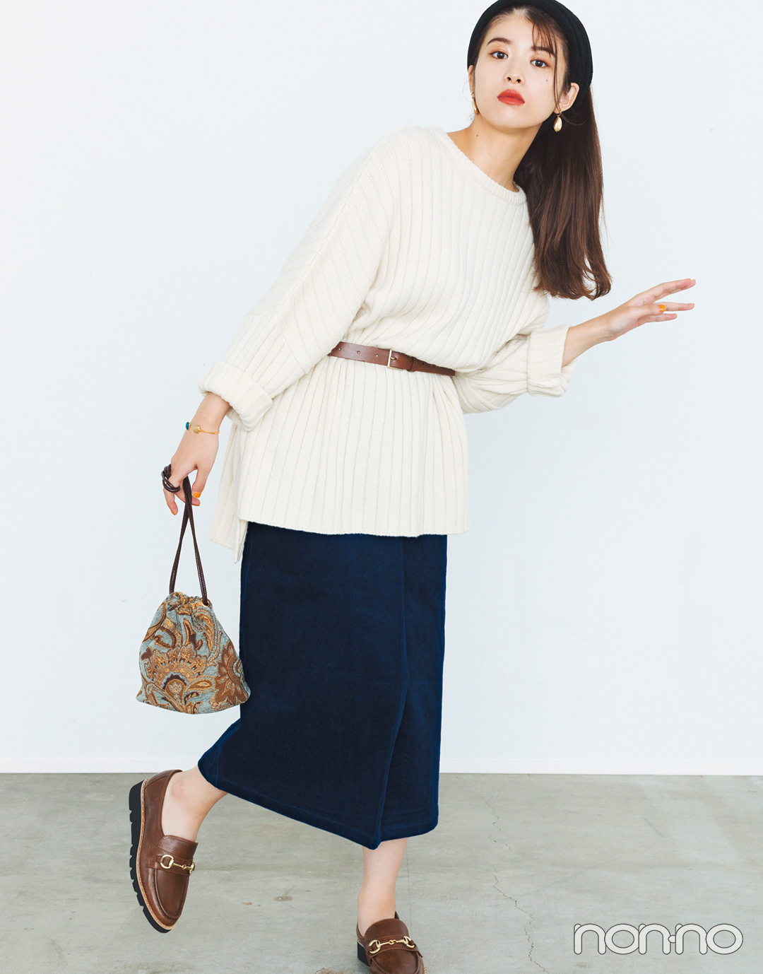 ビッグニットで最旬メジャーコーデ★ この1枚でトレンド感倍増!_1_6