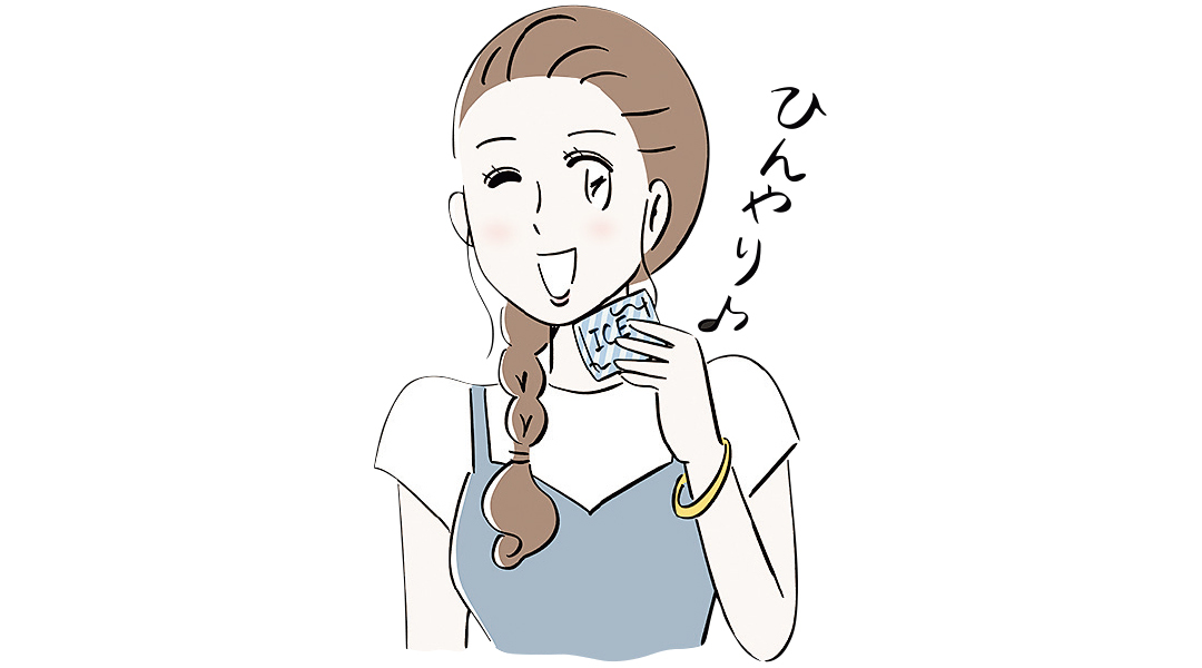 おでこの汗がひどいときはワキの下や首を冷やす