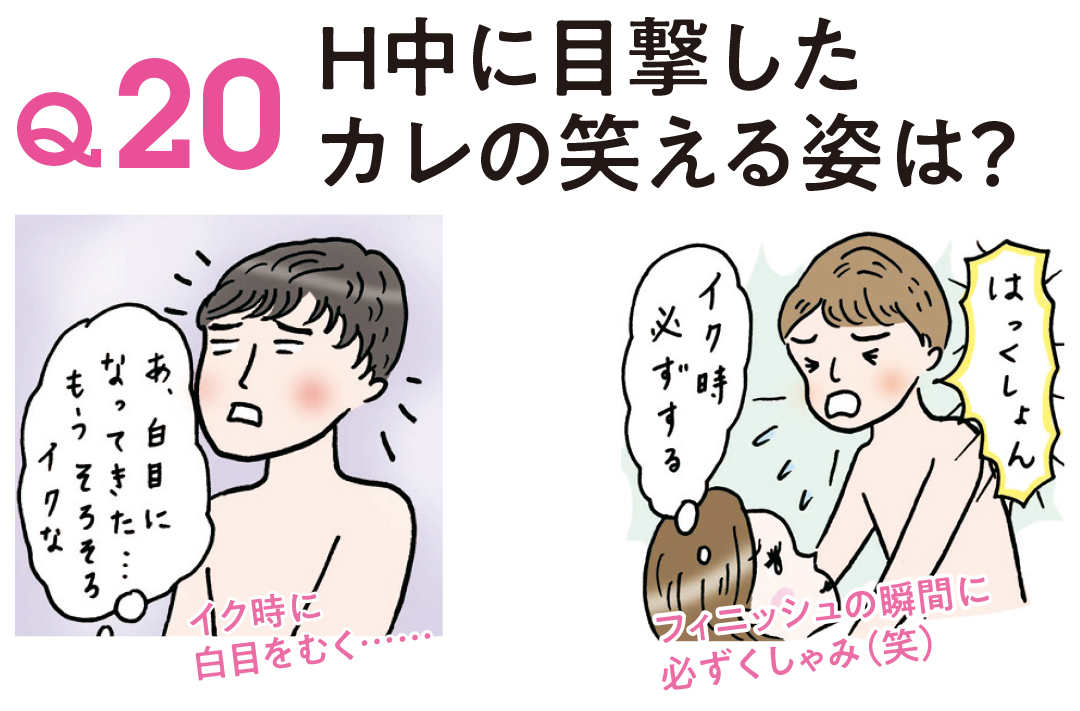 H中に目撃したカレの笑える姿は?