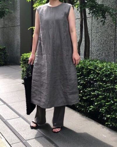 E by eclat リネンノースリーブチュニック ¥19,800