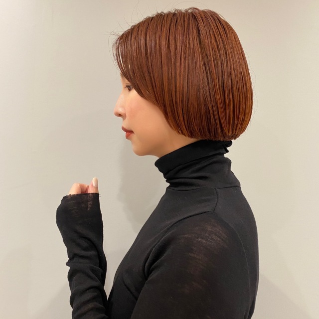 ブリーチなしのダブルカラーでこっくり秋色もツヤもキープ【40代ヘアスタイル】_1_2