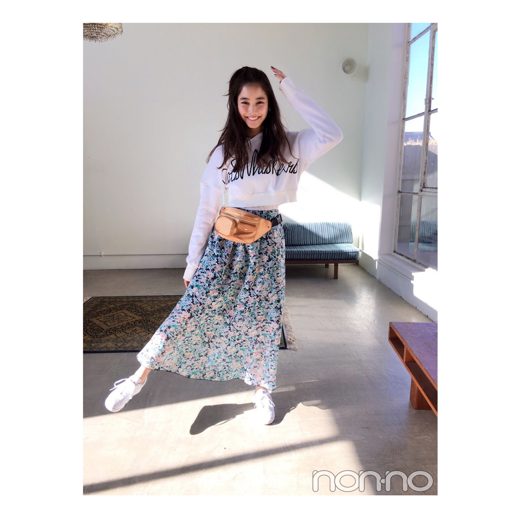新木優子のウエストポーチ使い、真似したい!【毎日コーデ】_1_1