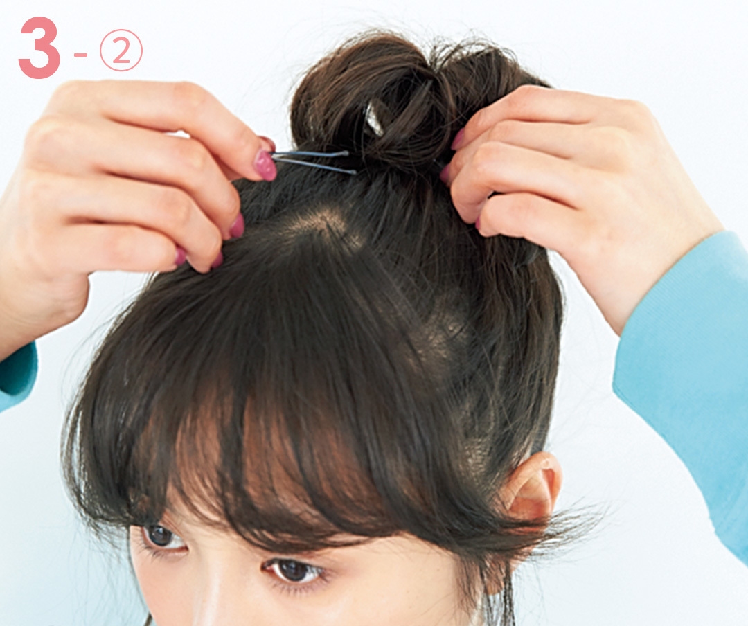 髪が少ない ペタンコさんのふんわりおだんごヘアアレンジを超ていねい解説 Non No Web ファッション 美容 モデル情報を毎日お届け