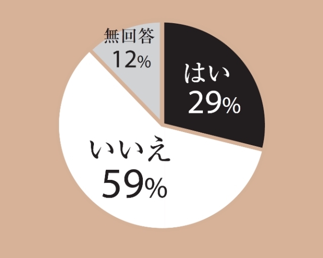 はい29% いいえ59% 無回答12%