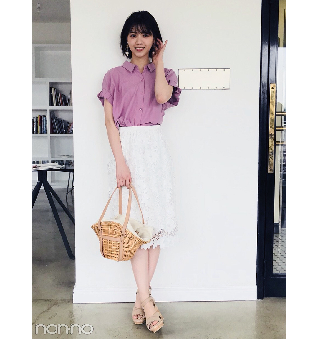 西野七瀬のレースタイトスカートが大人可愛すぎる【毎日コーデ】_1_1