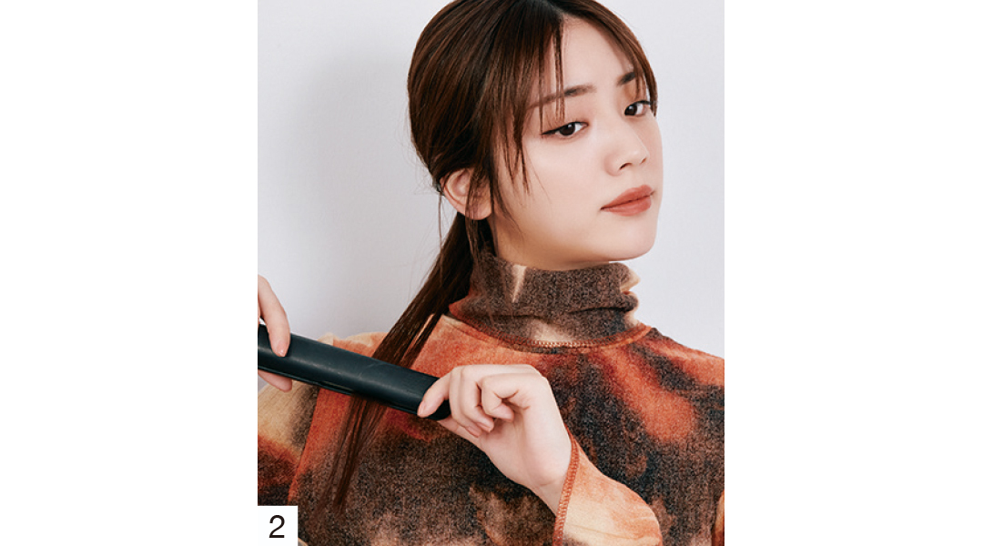 ストレートタッチのヘアアレ プロセス2
