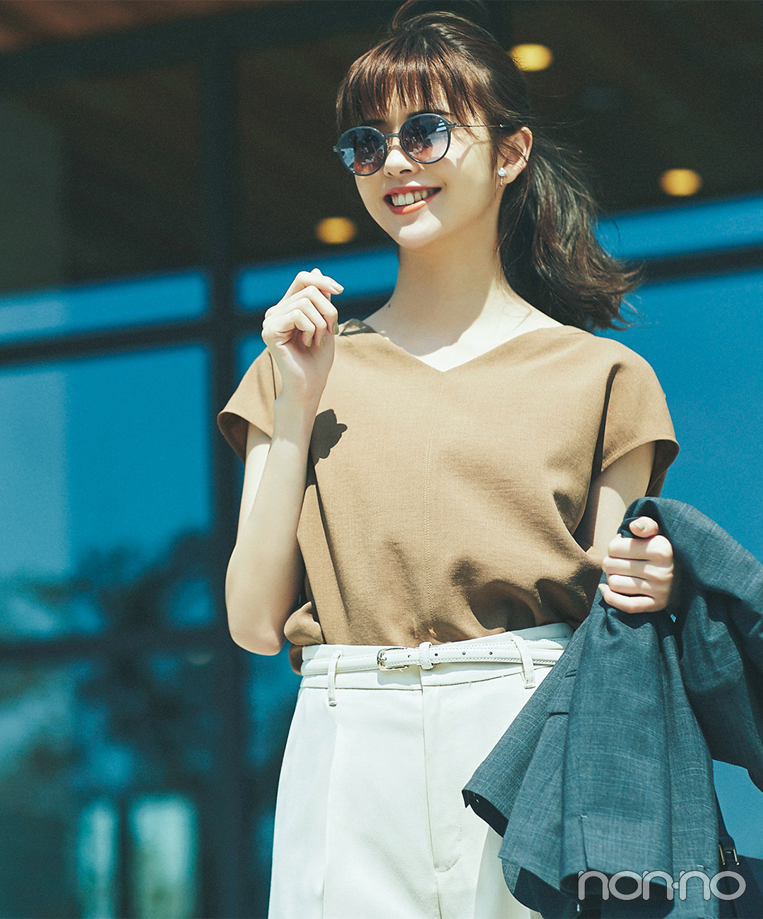 日差しが強い日はサングラスと高機能アイテムをお供に 毎日コーデ Non No Web ファッション 美容 モデル情報を毎日お届け