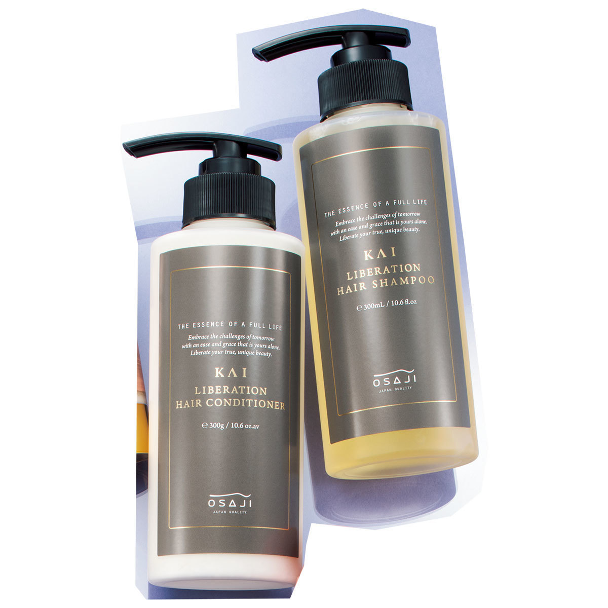 ■オサジ カイ リべレーション(右)ヘアシャンプー (左)ヘアコンディショナー