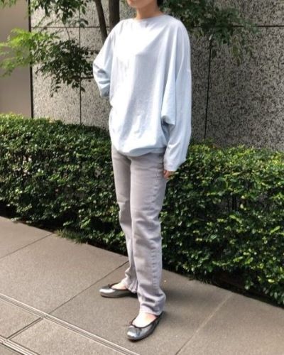 GALLARDAGALANTE×eclat ジャージードルマンブラウス ¥16,500