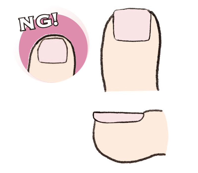 足の爪の正しい切り方