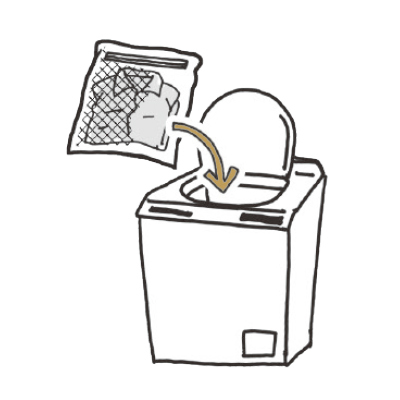 洗濯機に入れて