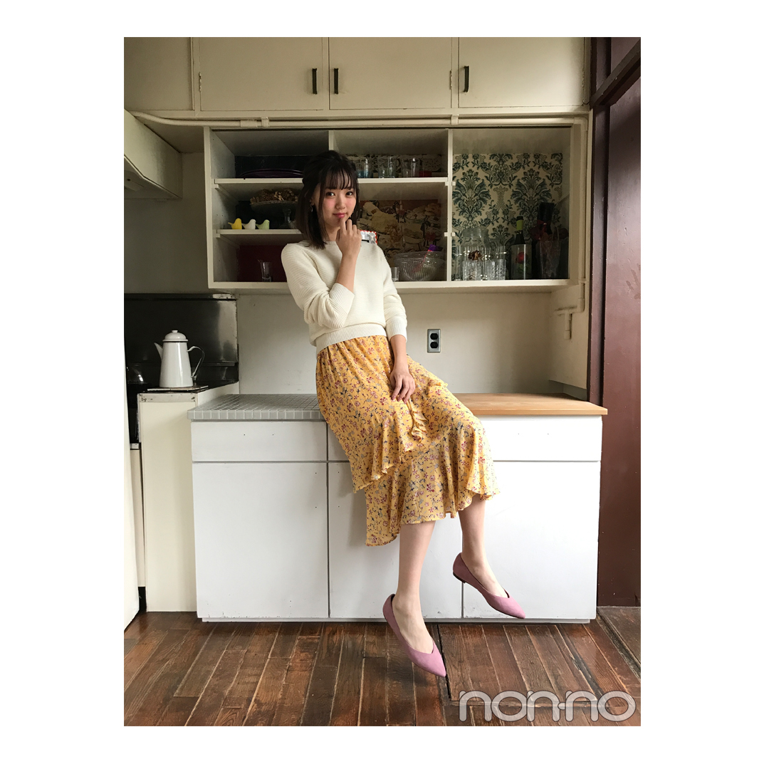 江野沢愛美が着るGUのALL春新作で靴までいれて¥5900以下コーデ【毎日コーデ】_1_1