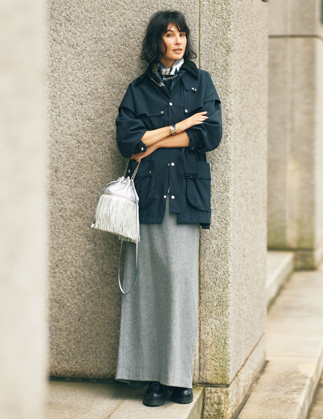 徳原文子×エクラのロングスカートのRINA