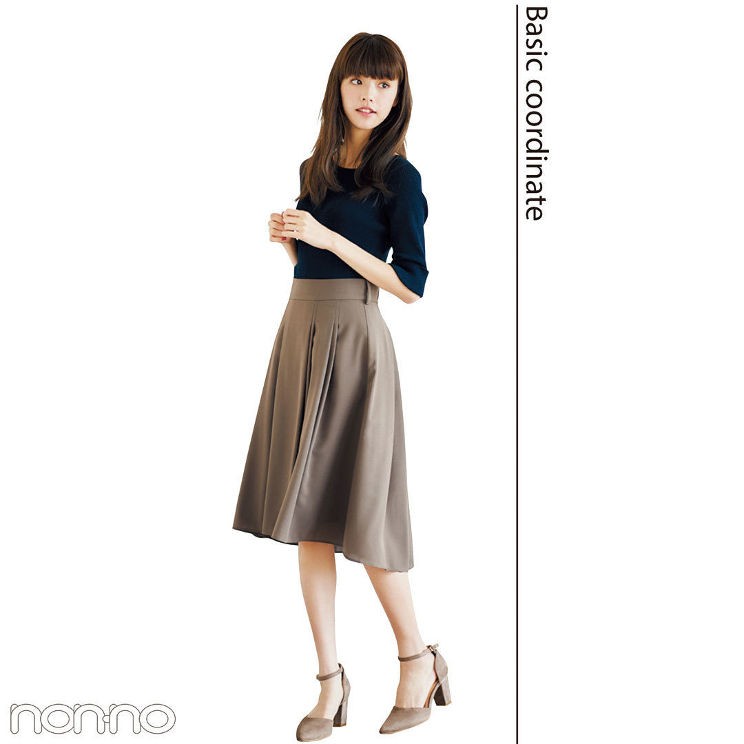 鈴木優華が着る★ニット×秋スカート、プチプラ小物でこんなに変わる!_1_1