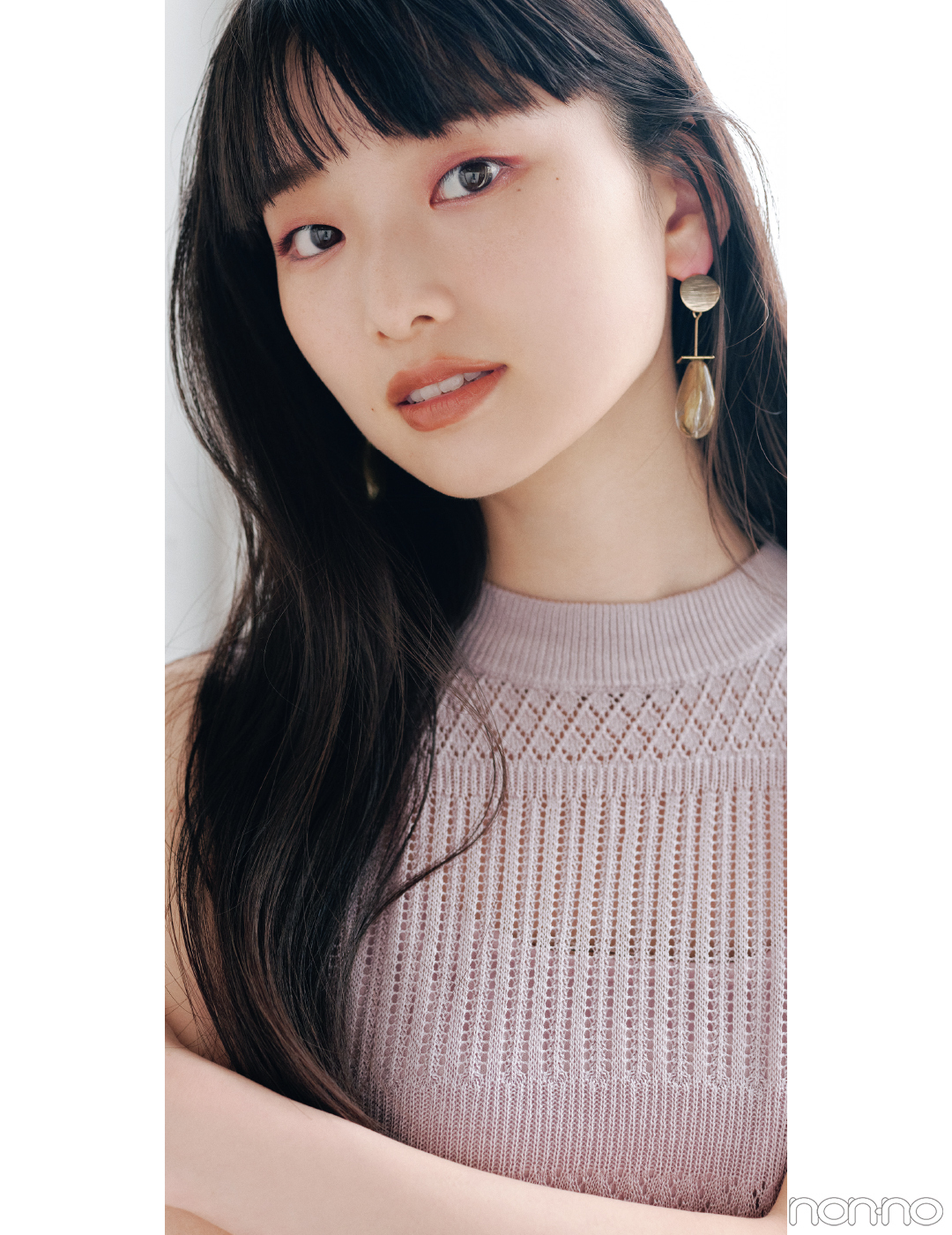 ピンク×モーヴメイクの月山京香