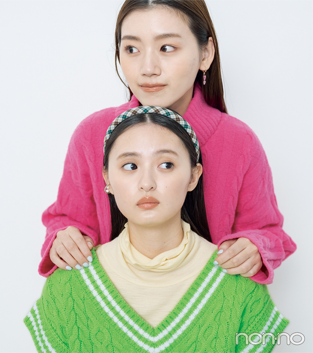 佐々木美玲と遠藤さくらの毎日ニット 1/14