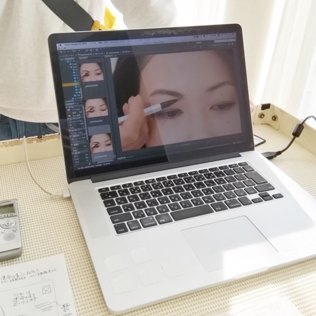 一コマ一コマ丁寧に、眉メイクの写真を撮って頂きました☆