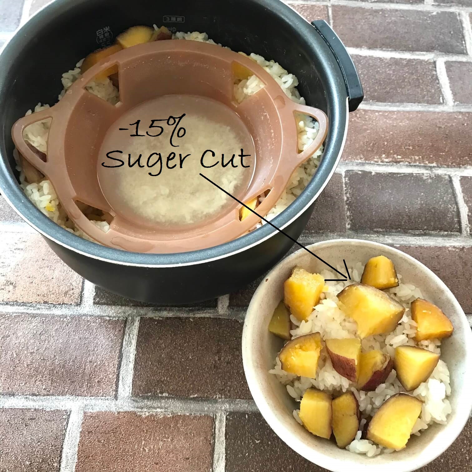 トウトゥールとおいもご飯調理例画像