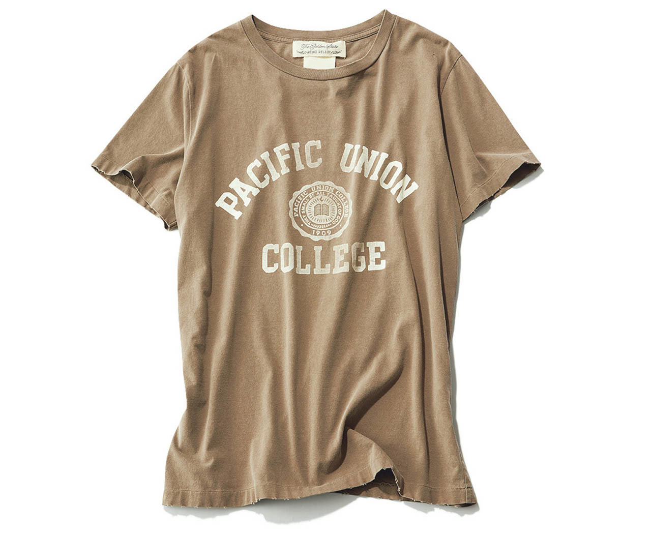 ベーシックカラーのロゴTシャツ