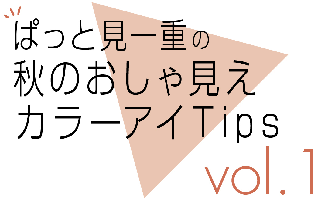 “ぱっと見一重”の秋のおしゃ見えカラーアイTips vol.1
