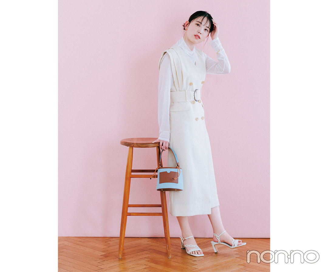 編集h厳選のリアル私服で夏着回し ジレにもなる ベルトつきワンピース Non No Web ファッション 美容 モデル情報を毎日お届け