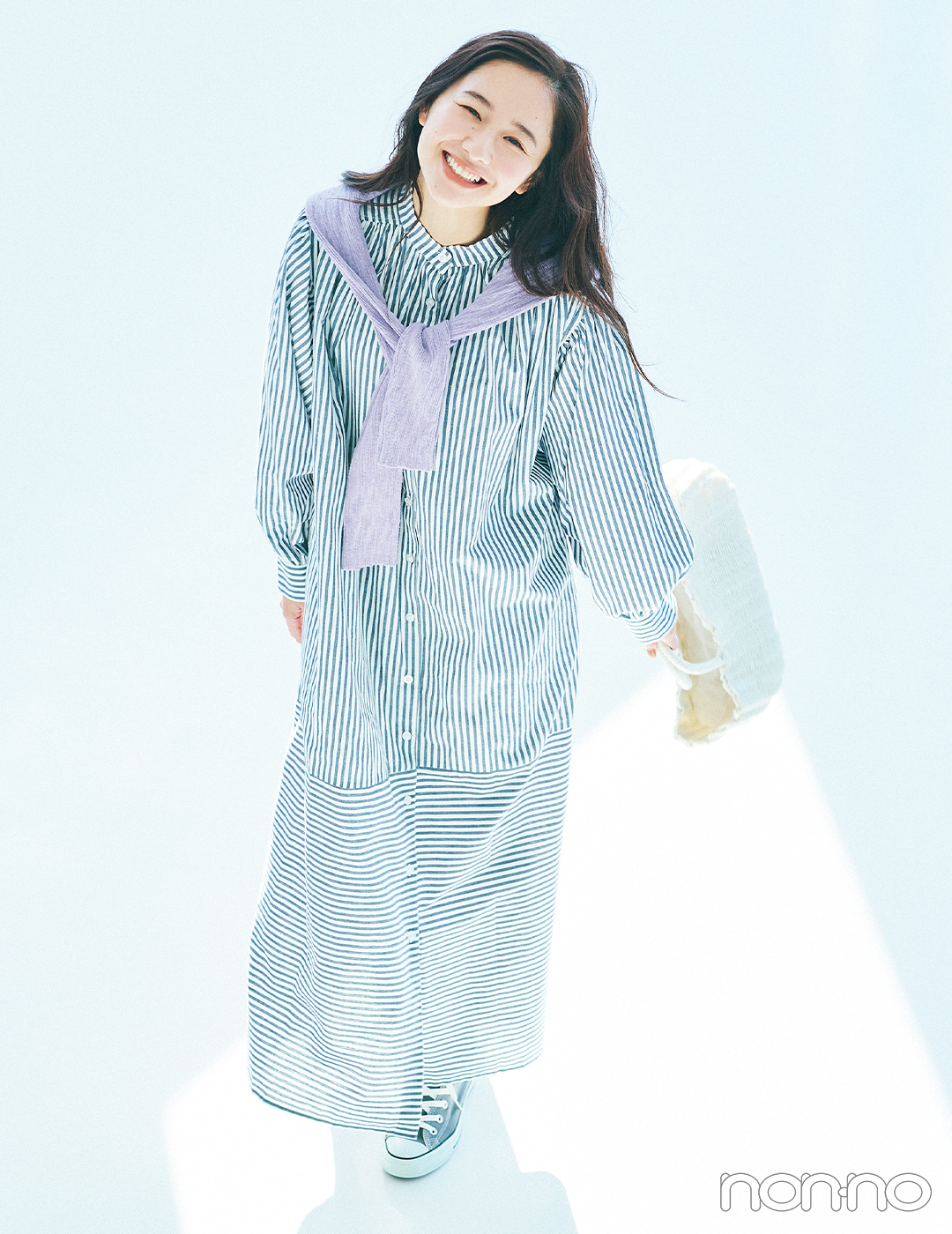 爽やかなストライプワンピースで全方位ウケ 大学生の毎日コーデ Non No Web ファッション 美容 モデル情報を毎日お届け
